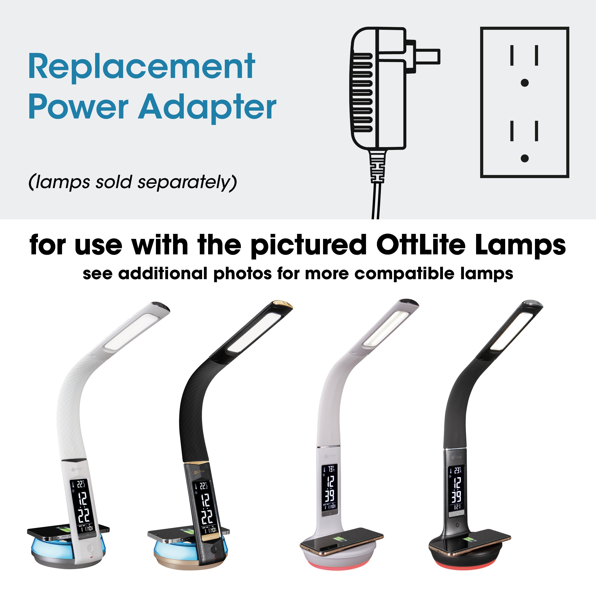 Adapter for OttLite Lamps Including B22FS, OT9, X10 and More