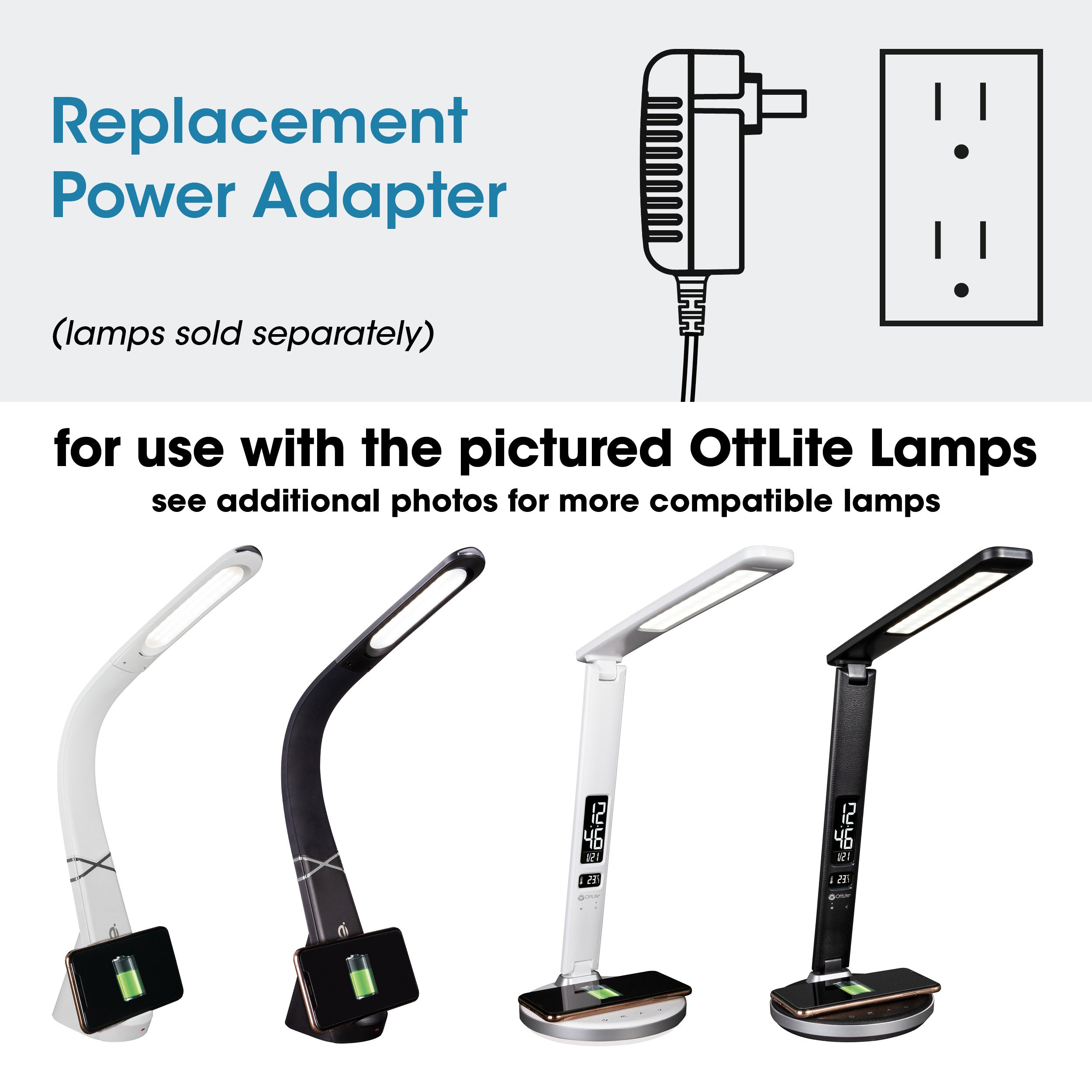Adapter for OttLite Lamps Including B22FS, OT9, X10 and More