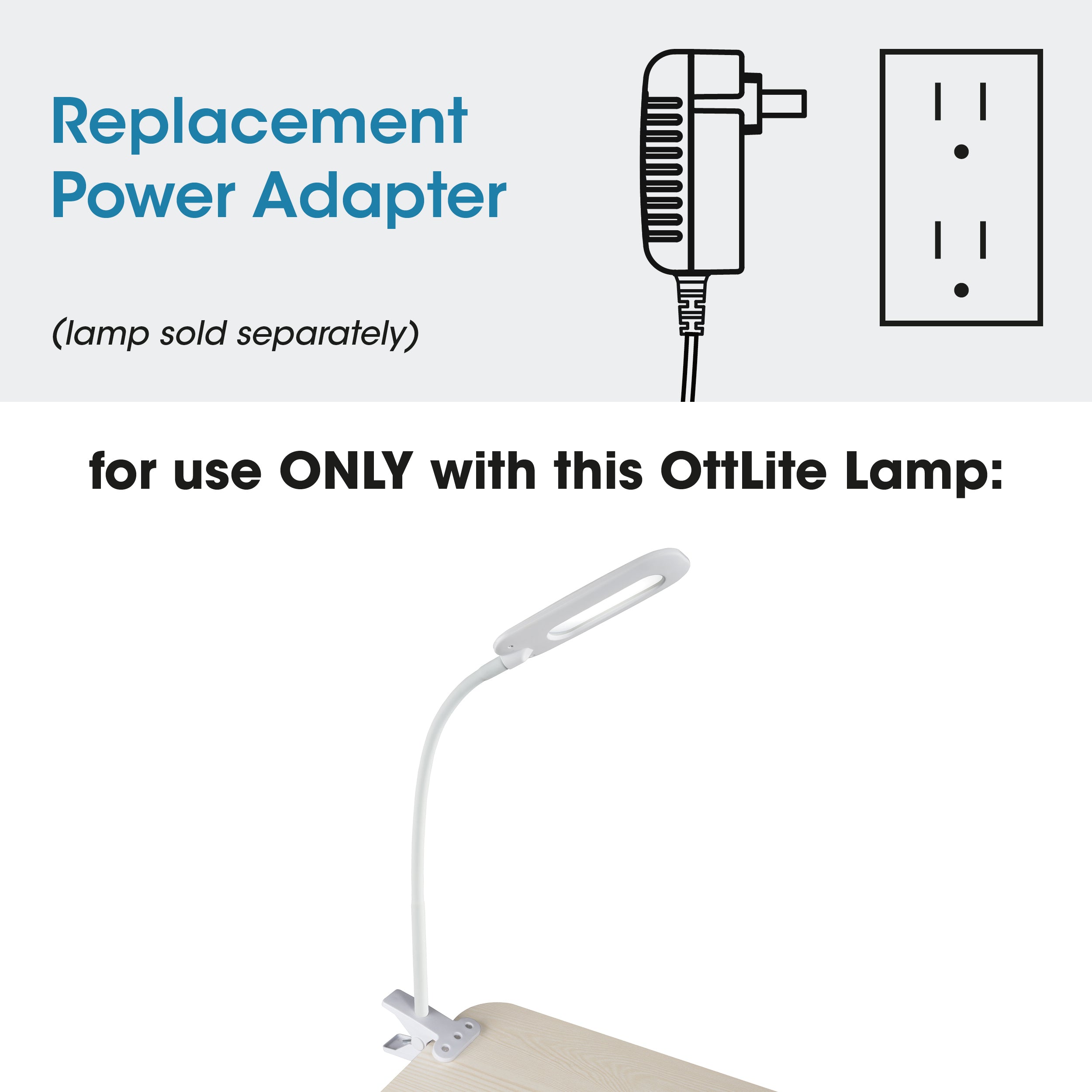 Adapter for Flexible Soft Touch LED Clip Lamp