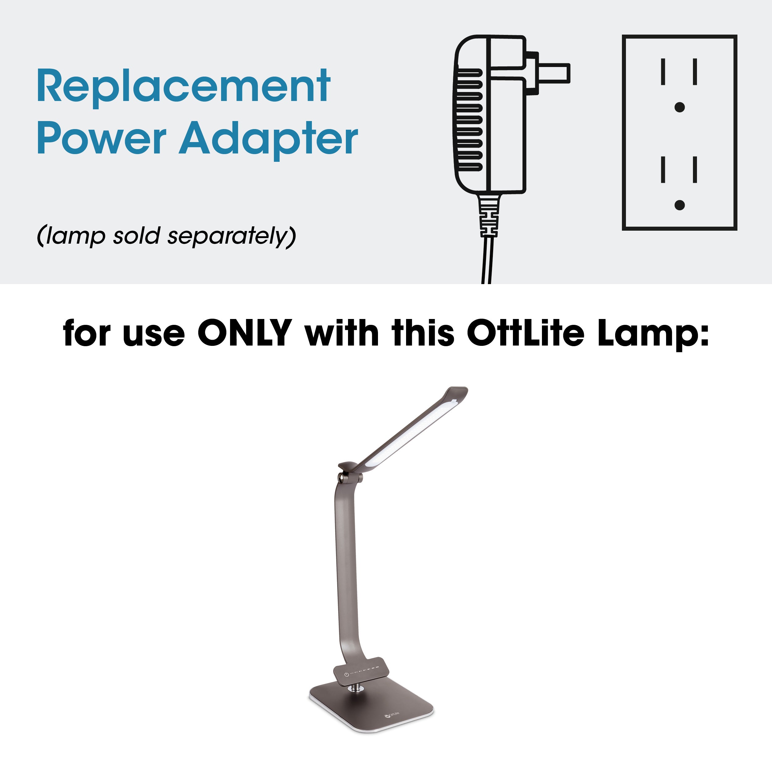 Adapter for OttLite LED Desk Lamp - DMKCH9