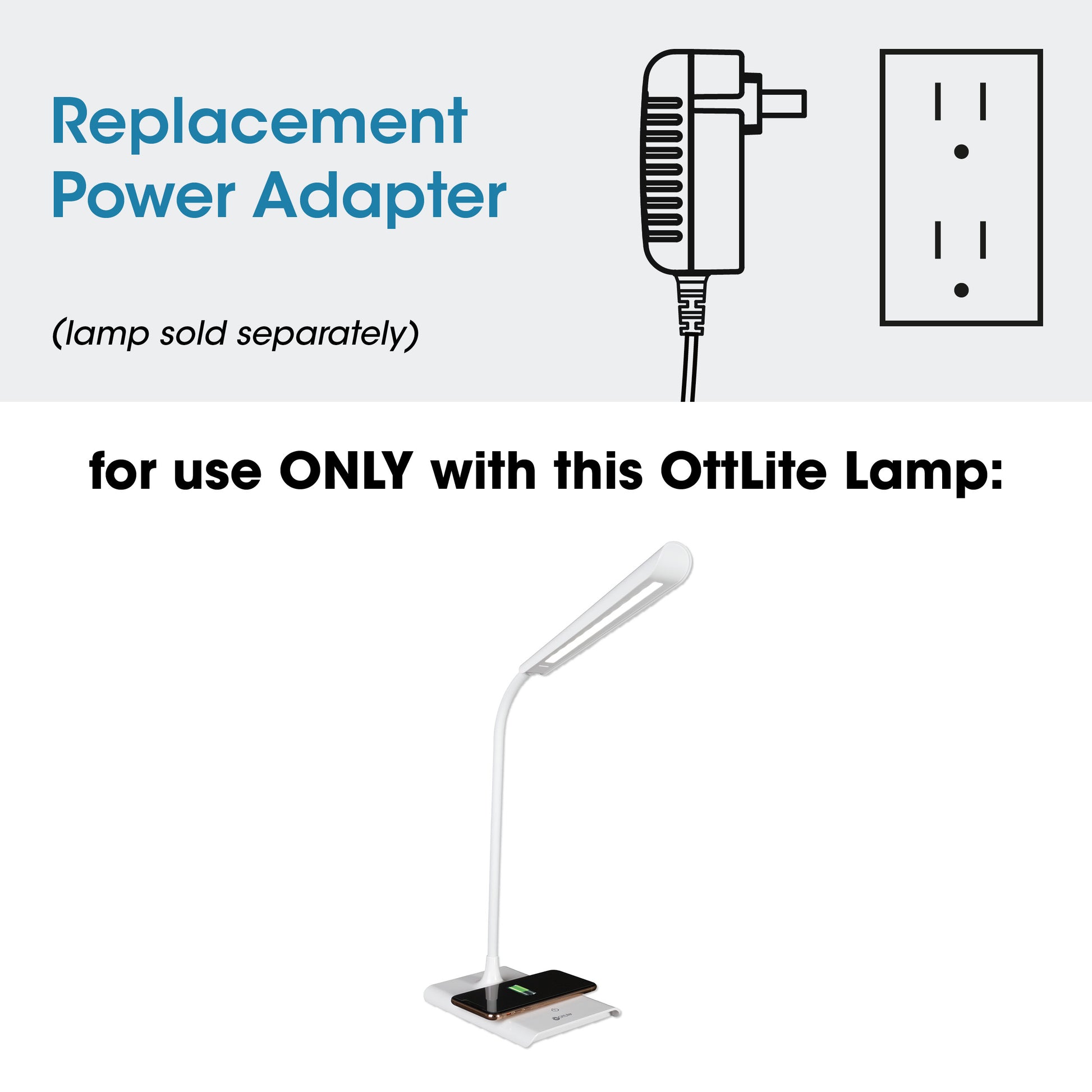 Adapter for Power Up LED Desk Lamp