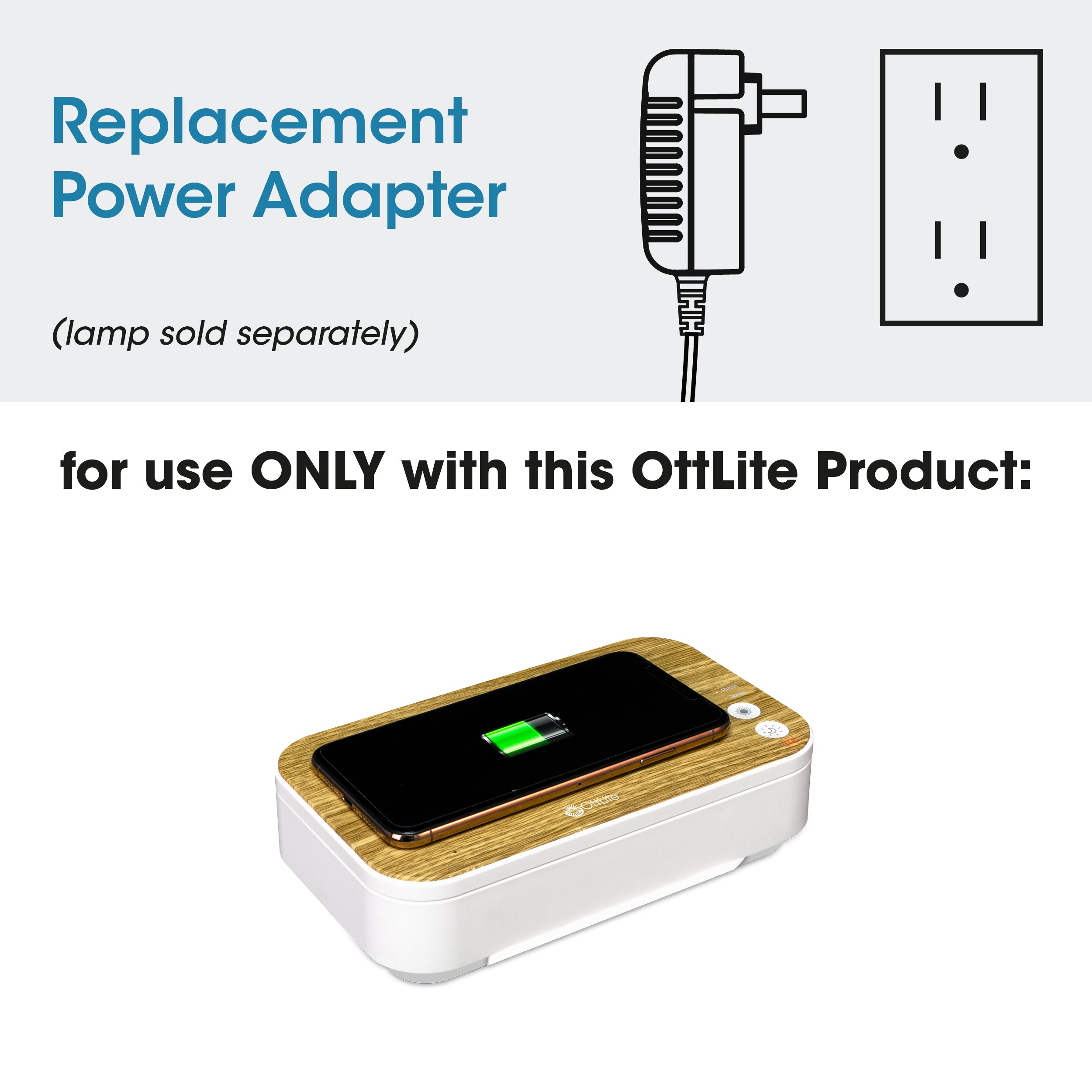 Adapter for Disinfecting Phone Case with Wireless Charging
