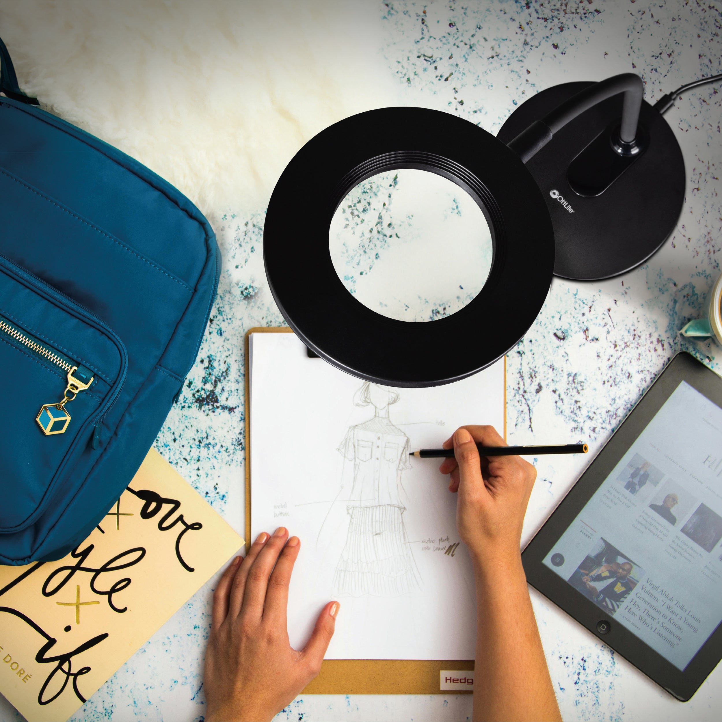 Vibe Rechargeable LED Ring Desk Lamp