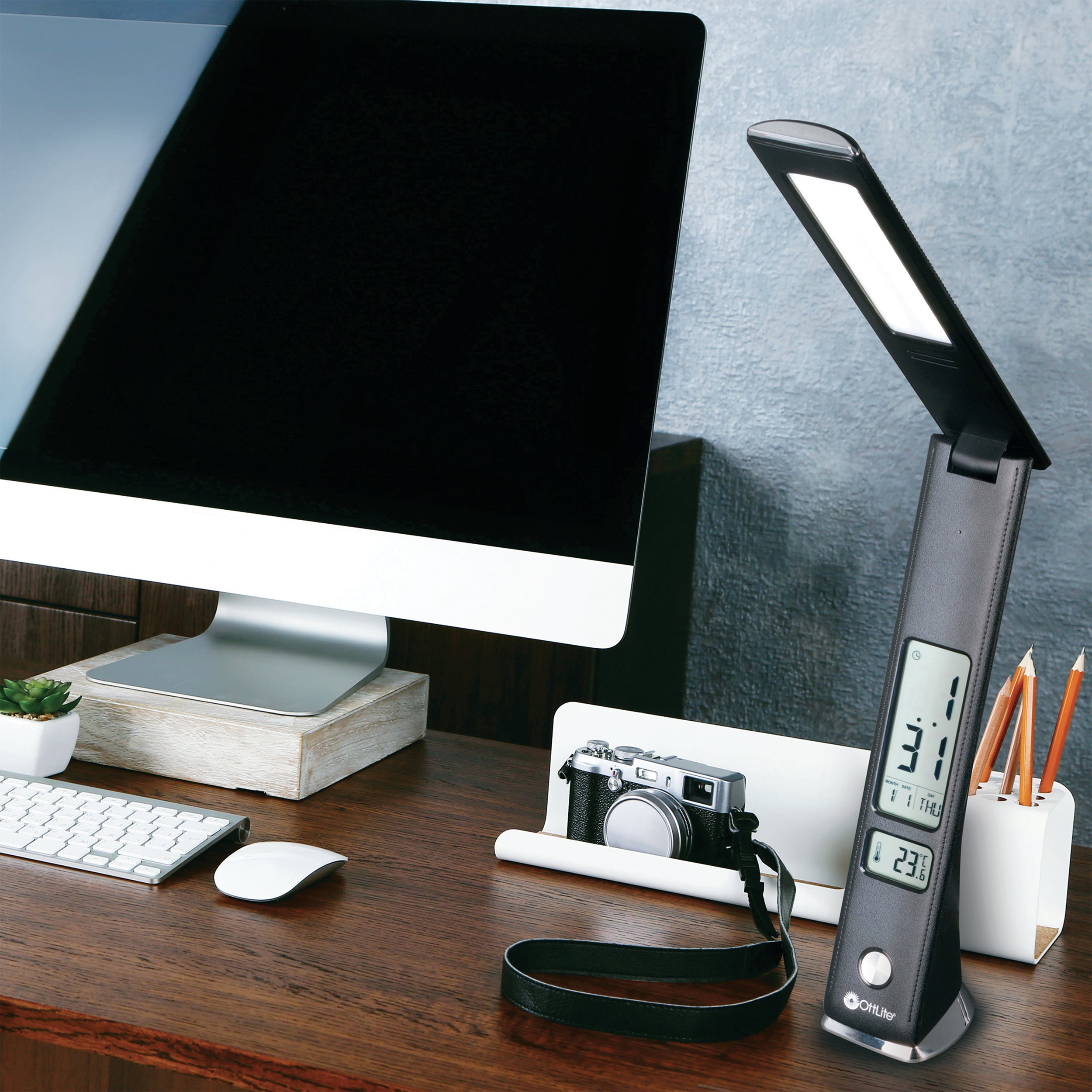 Prevention by OttLite | Task Lamp with Digital Display | ClearSun LED ...