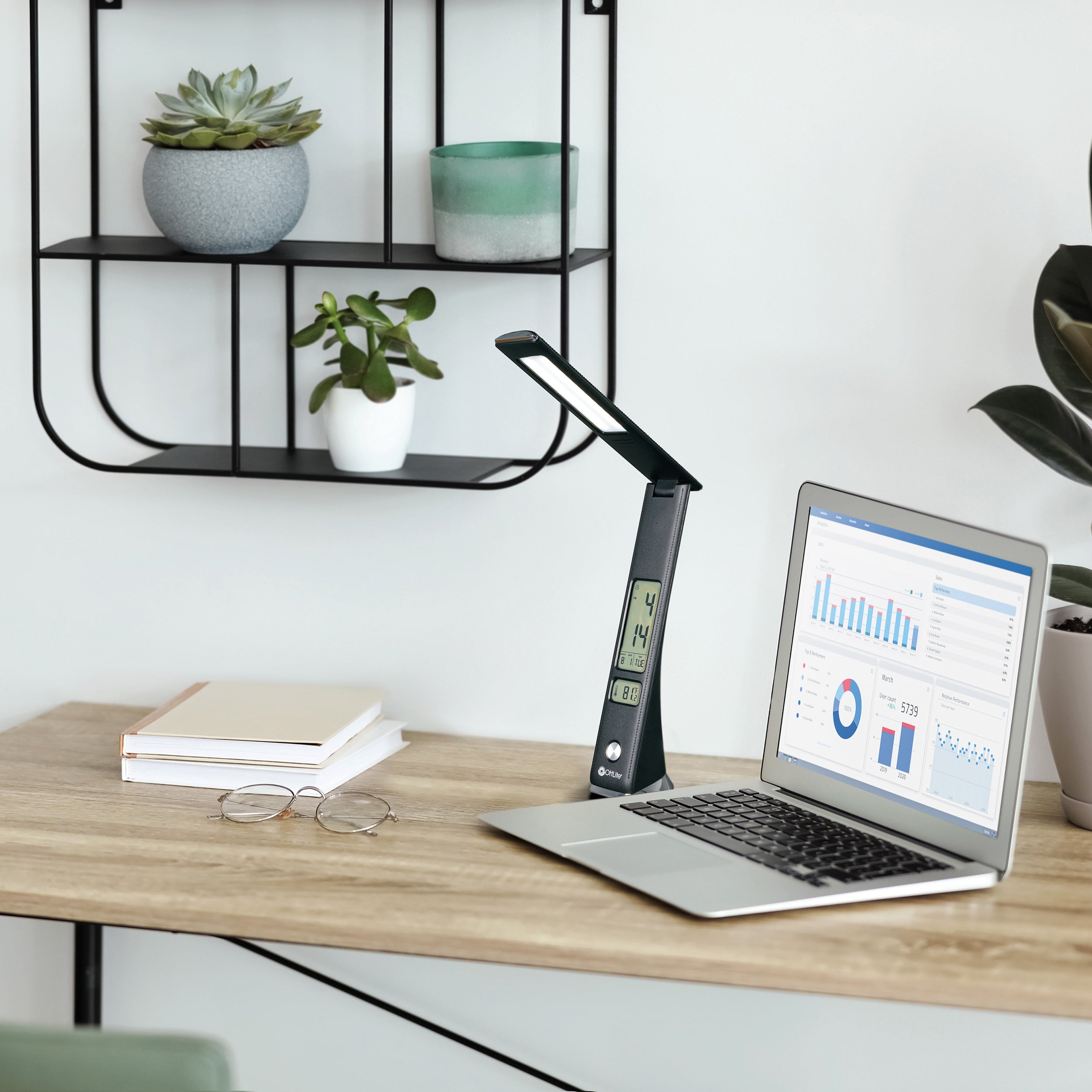 Prevention by OttLite LED Task Lamp with Digital Display