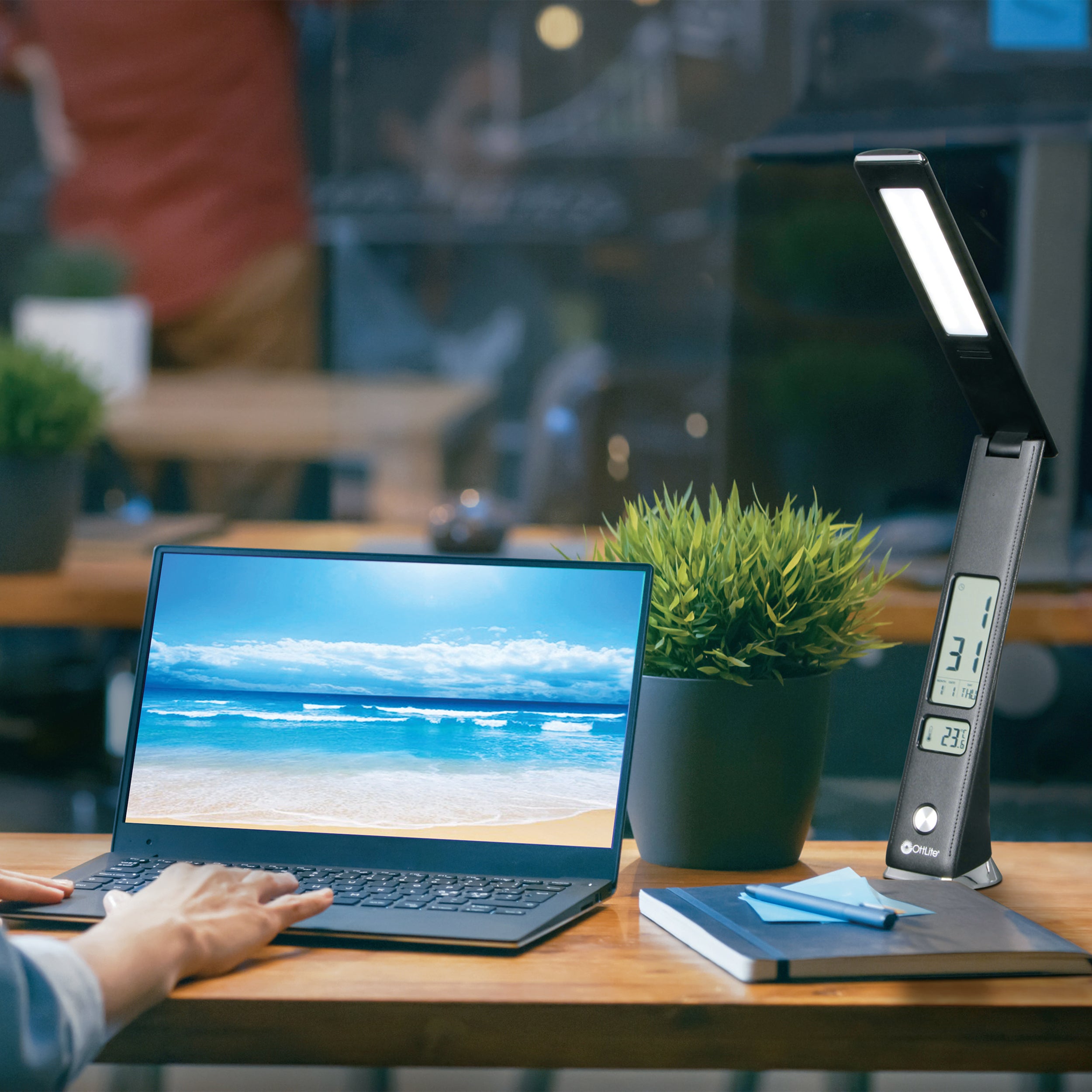 Prevention by OttLite | Task Lamp with Digital Display | ClearSun LED ...