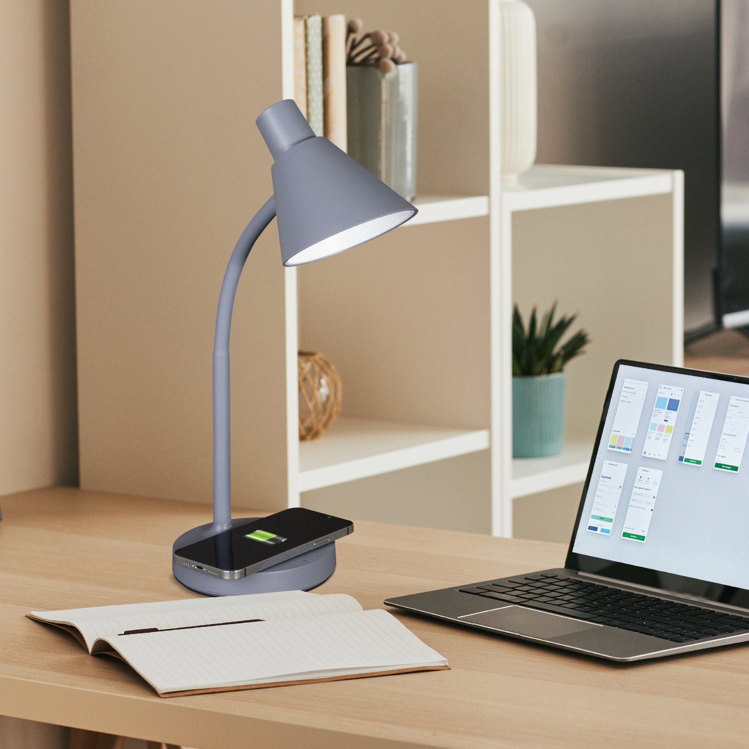 Twist LED Desk Lamp with Wireless Charging