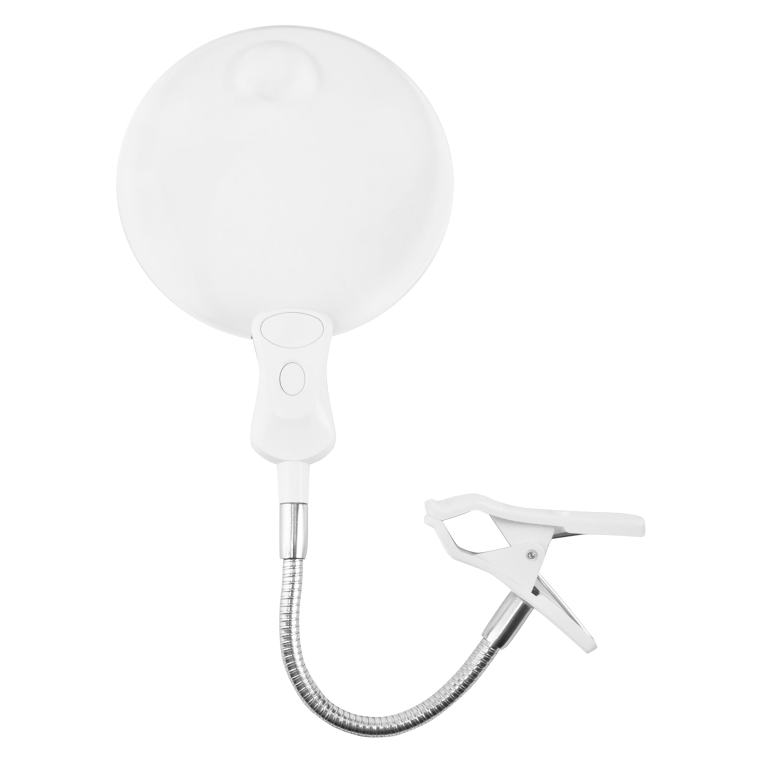 OttLite 5-Inch LED Magnifier Light with Clip and Stand | Lighted Magnifier