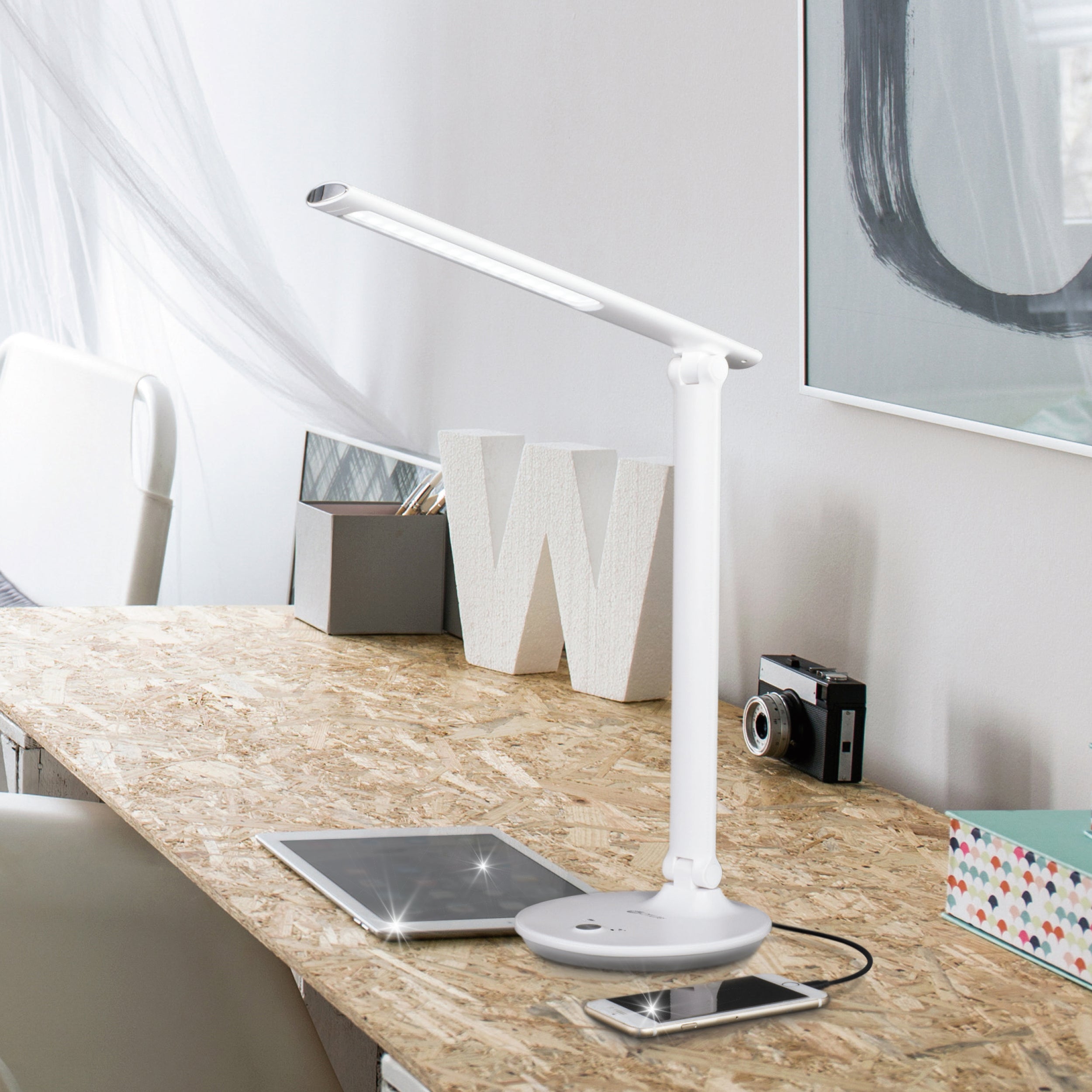 Emerge LED Sanitizing Desk Lamp with USB Charging