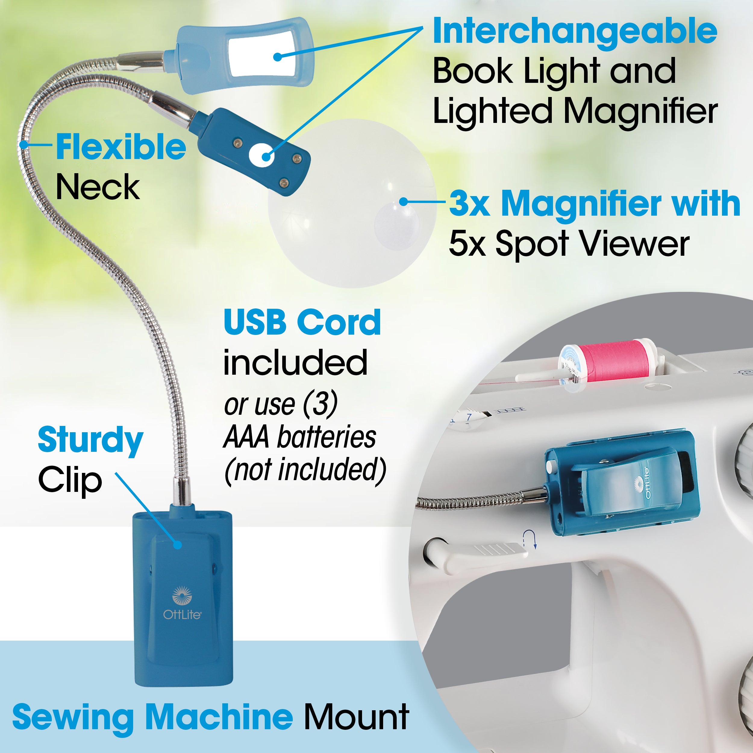 2-in-1 LED Sewing Machine Light
